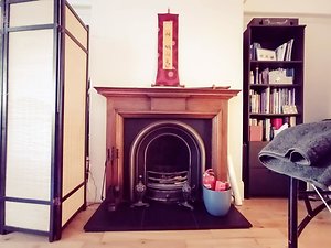 Clinic & Costs. tment room fireplace